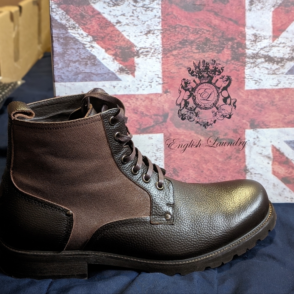 Brown English laundry boots size 10